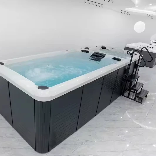 5.8m Swimming Spa Pool Fiberglass Acrylic Balboa Endless Pool 5-10 Persons Swim Pool Outdoor