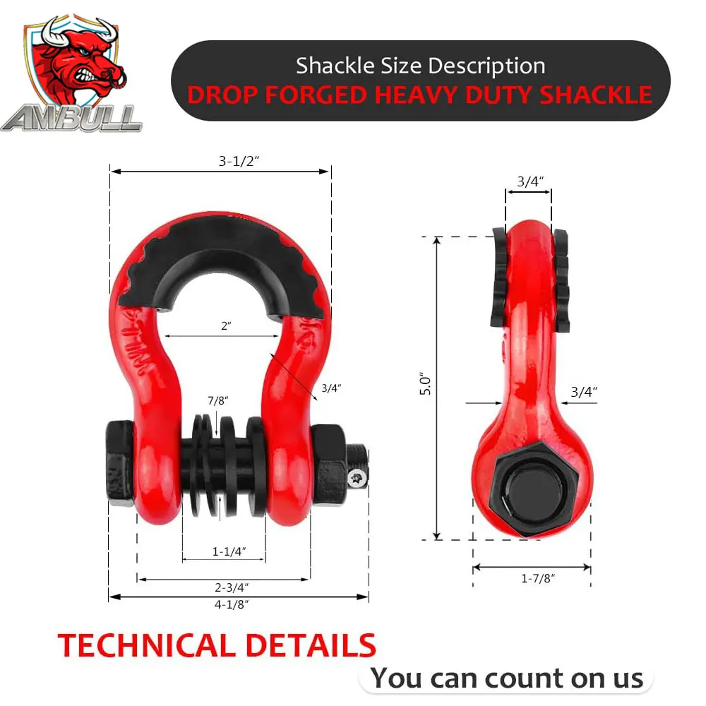 Top Sell Wear Resistant Anti-Theft 16mm Steel Cable Shackle Anti Theft U Shackle Lock Moq 2pics 4.75 Ton Bow Shape Shackle