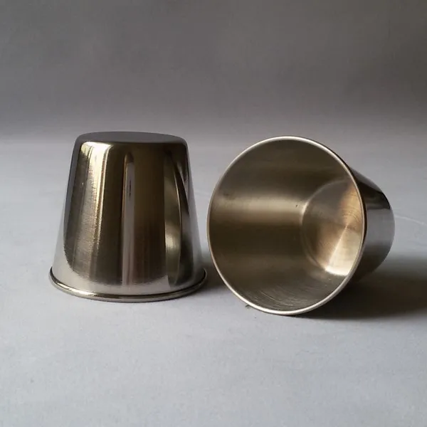 rounded edge 2oz stainless steel wine cup shot glass