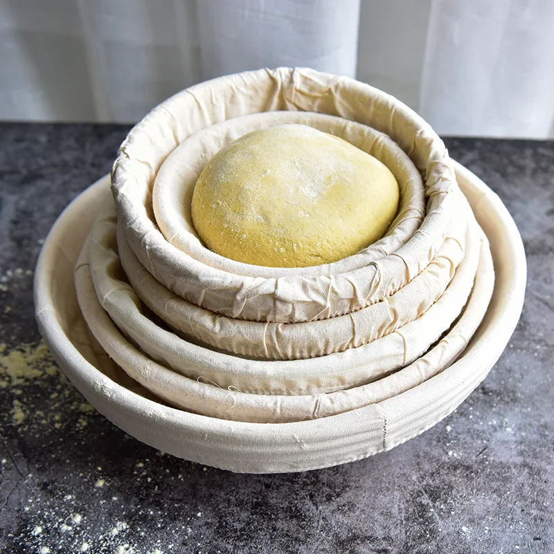 BPS81 Wholesale High Quality Handmade Nature Bread Basket Woven Rattan Basket Bread Proofing Baskets