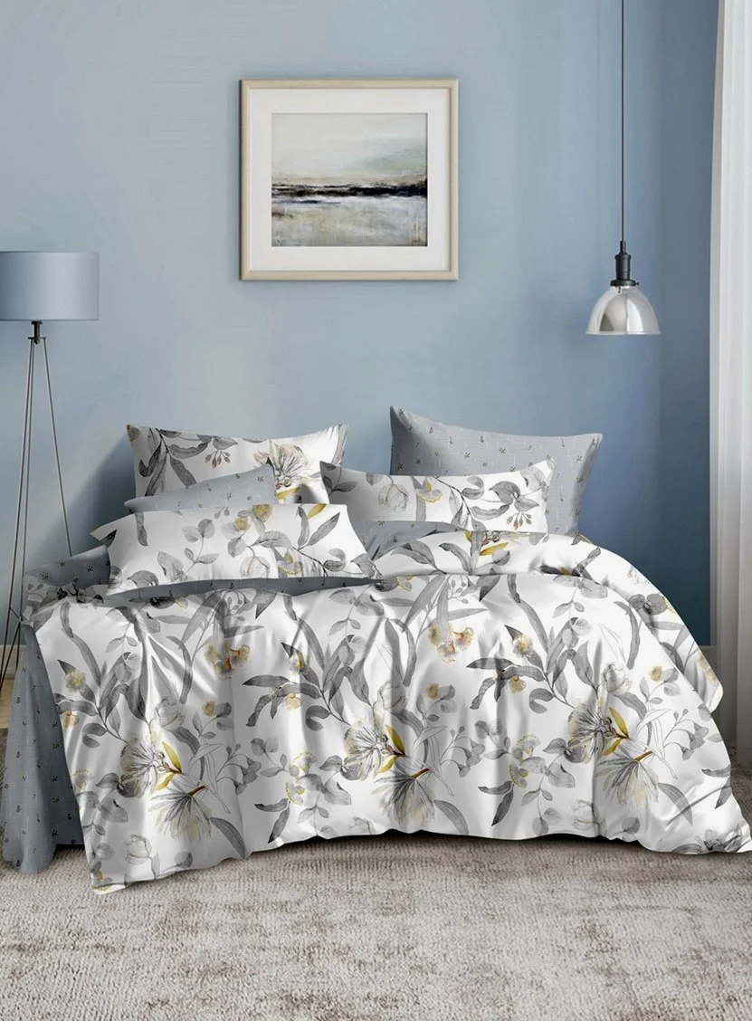 Wholesale new arrival grey floral Modern Style 100% polyester microfiber brushed  & Printed woven fabrics in rolls or bales