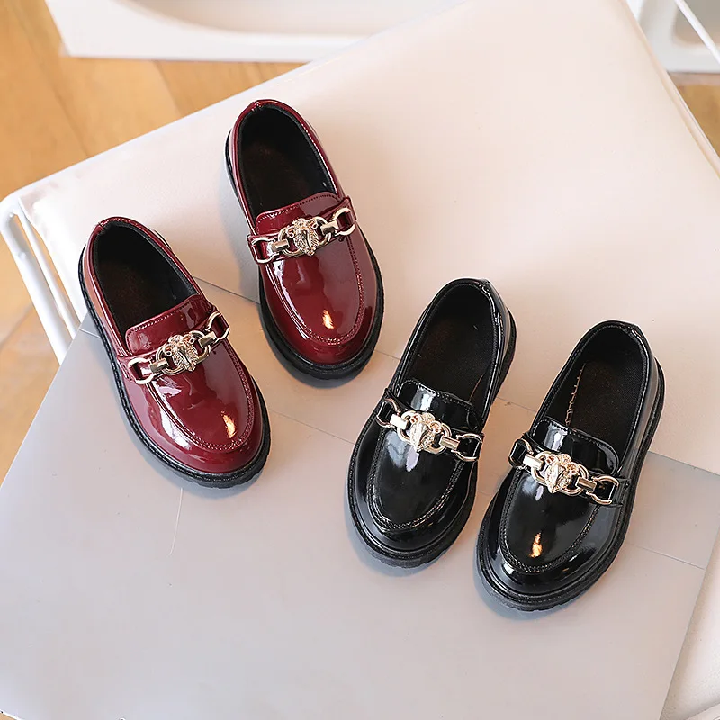 Children Leather Shoes for Boys Girls British Style Oxfords Vintage Kids Flats for School Party Formal Wedding 21-36 New