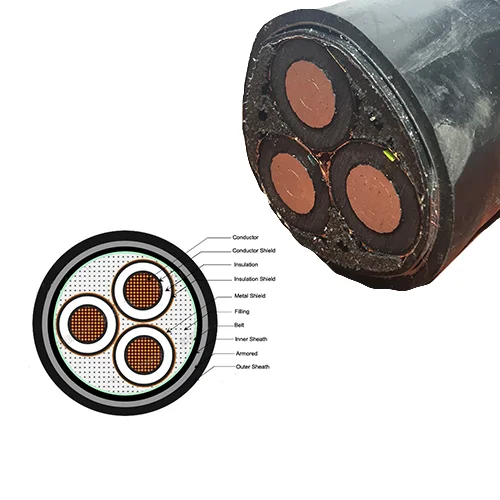 12/20KV High Voltage Electric Power Cable 3 Core 240mm2 CU/XLPE/SWA Armoured Cable