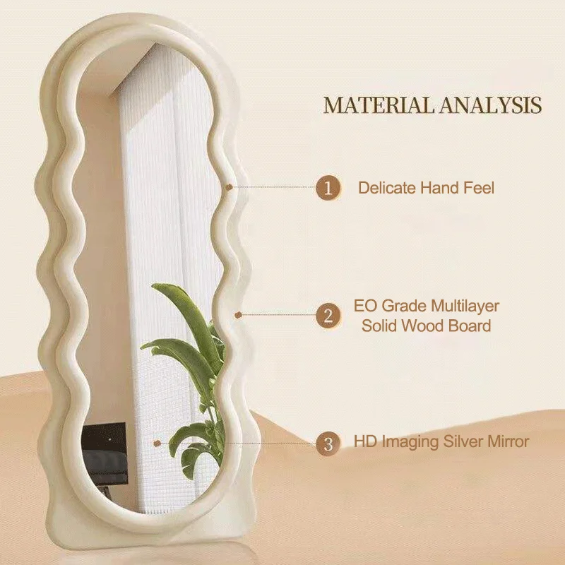 Custom Irregular Asymmetrical Wavy Full Length Curvy Floor Squiggle Mirror Body