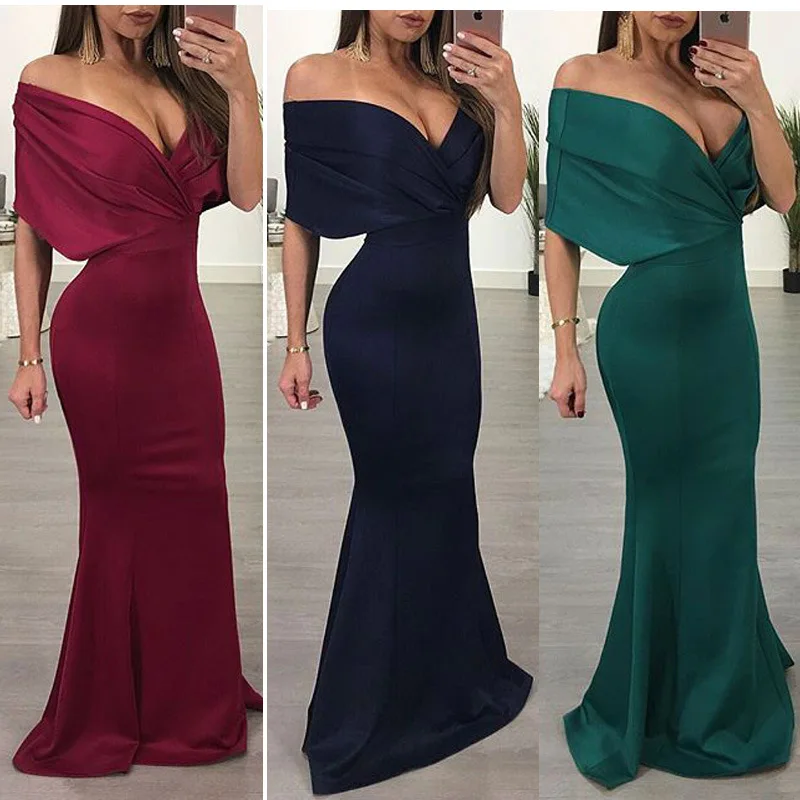  Сексуальное платье с открытыми плечами