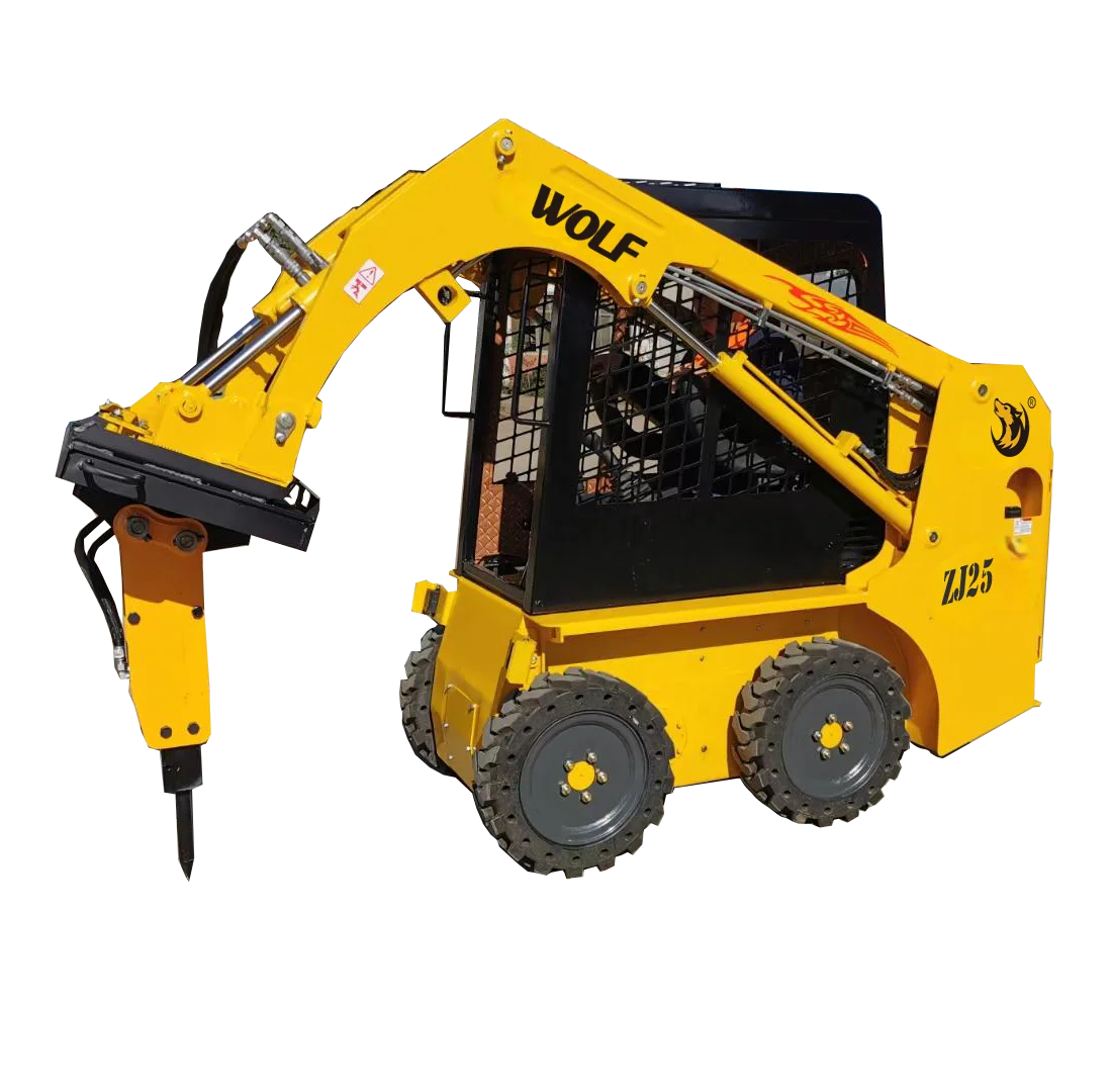 Wolf skid steer loader wheeled loader ZJ25 with bucket