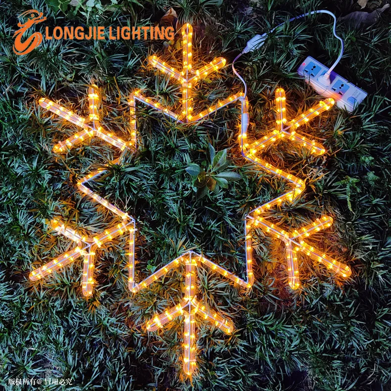 D:80CM Outdoor Festival Holiday Lighting Christmas Snowflake Decoration LED 2D Motif Lights