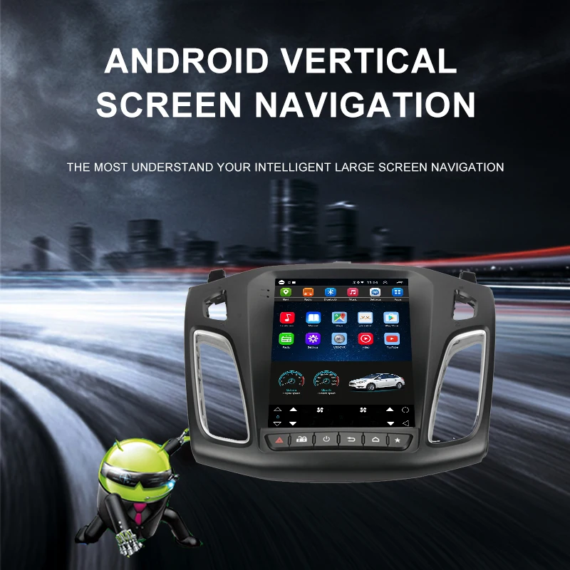 Android 10 навигация автомобильное стерео радио Автомобильный DVD видео 4 дюйма для Ford Focus 2013-2017 carplay wifi головное устройство