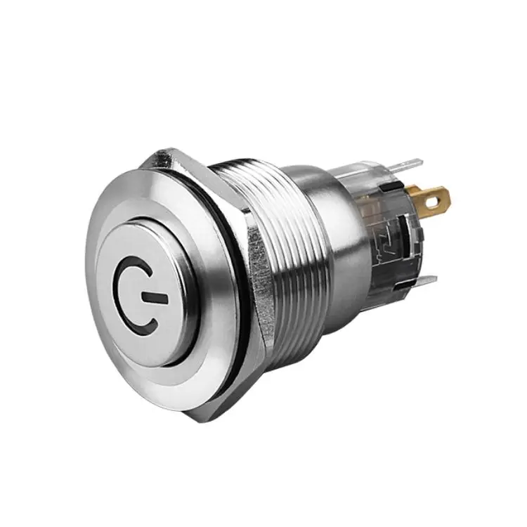 22mm high head power button switch explosion proof metal button power switch