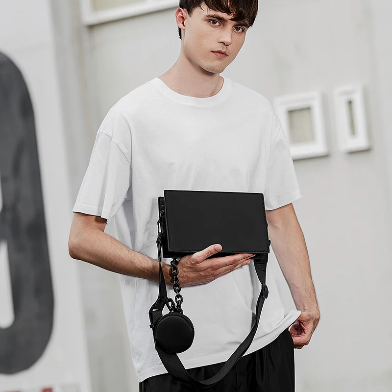 men Shoulder Bags small Travel Handbag Messenger Cross Body pu Messenger Bags for men