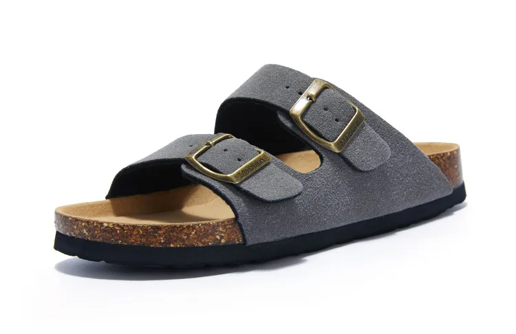 Hot Sale Summer Cork Slippers Frosted Flat Bottom Anti-slip Beach Couple Outdoor Factory Outlet