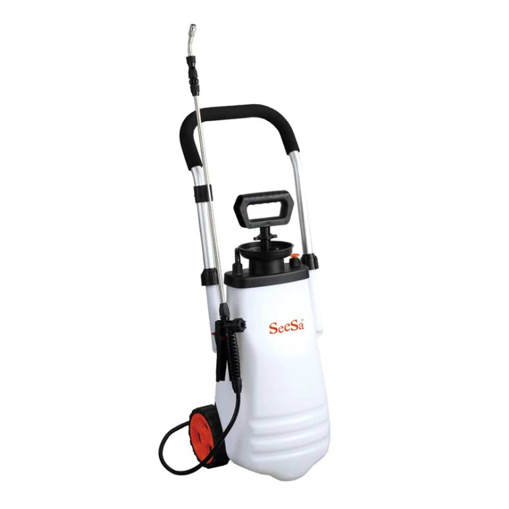 Seesa 16L Garden Handcart High Manual Pressure Pump Chemical Trolley Sprayer