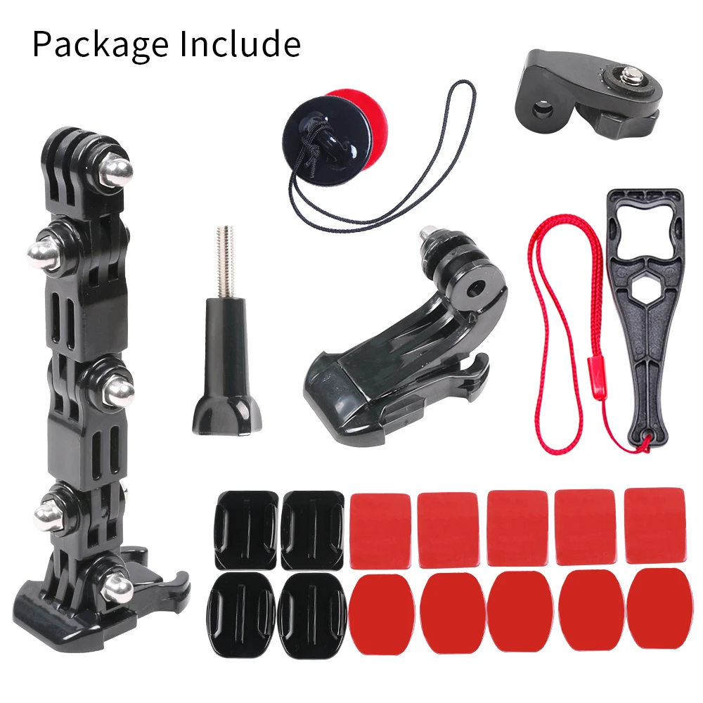 SUREWO Motorcycle Helmet Chin Mount Kit for GoPro Hero (2018)/6/5 Black,4 Session,3+ Action Camera and More