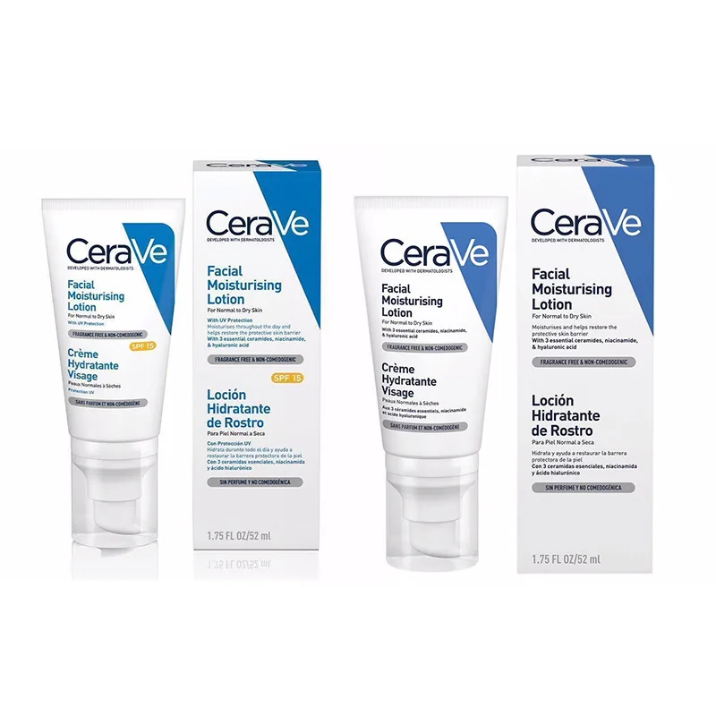 Cera Ve 52ml Night Emulsion Nicotinamide Face cleanser SPF15 AM PM Facial Moisturizing Lotion