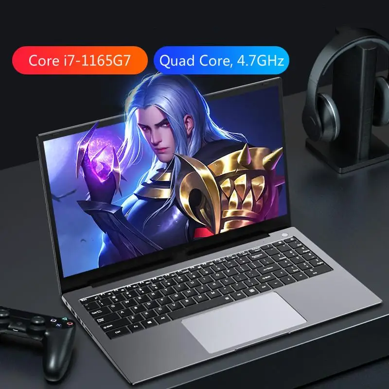 Business Office 15.6inch Intel Core I7 1165G7 16GB RAM 512GB SSD Win10 I7 Gaming Laptop Notebook With MX450 2G Discrete Graphics