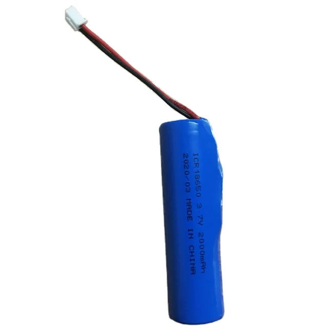 Welcome OEM 3.7v 2000mah 18650 Rechargeable Li-ion battery with XH 2P connector for flashlight