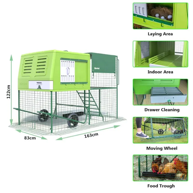 Eco Small Outdoor Wire Mobile Laying Chicken House Coop Mini Chicken Coop