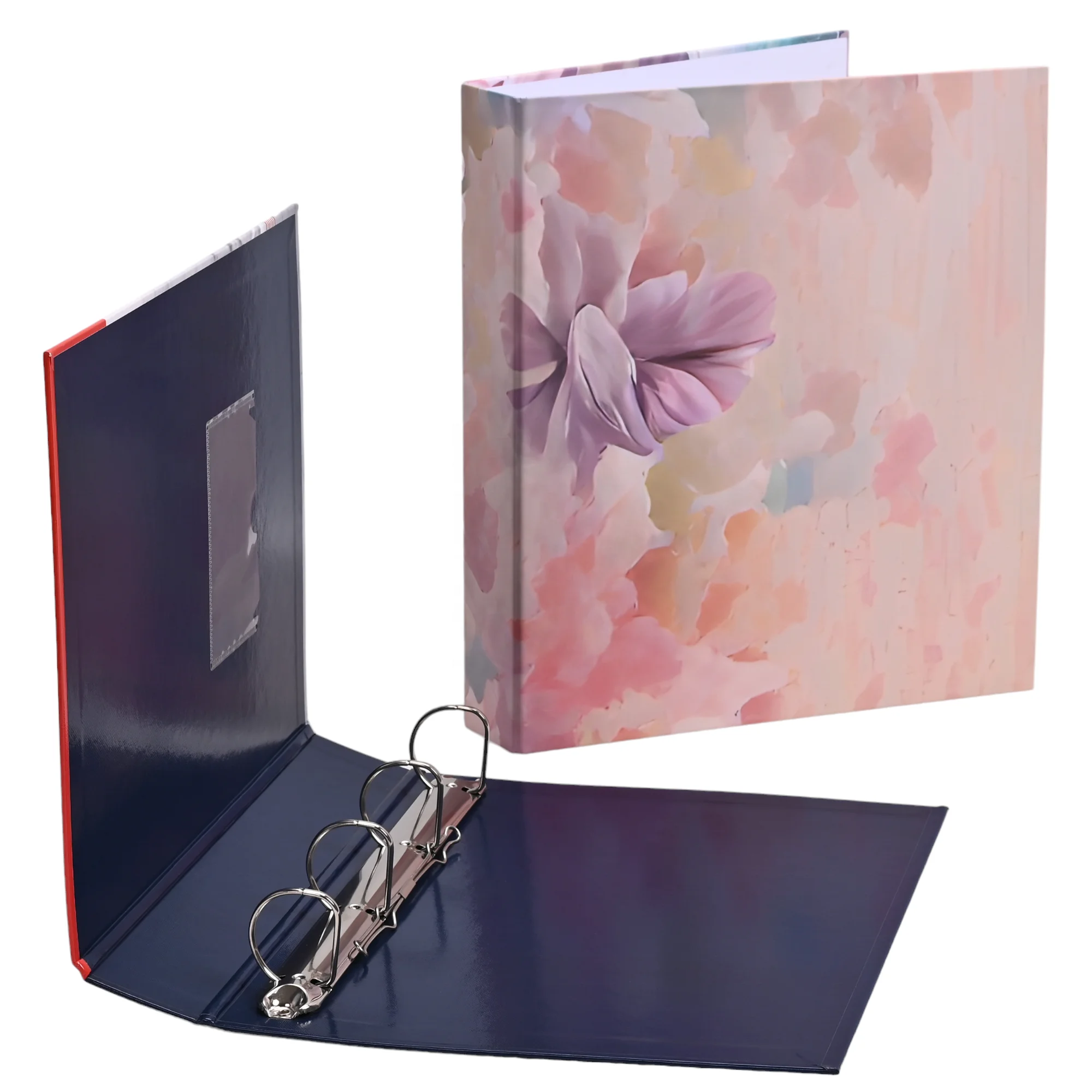 Custom A6 A5 A4 Binder With 2 3 4 Rings Metal Clips 9 Pocket Card Binder Document Organizer For Promotion Business