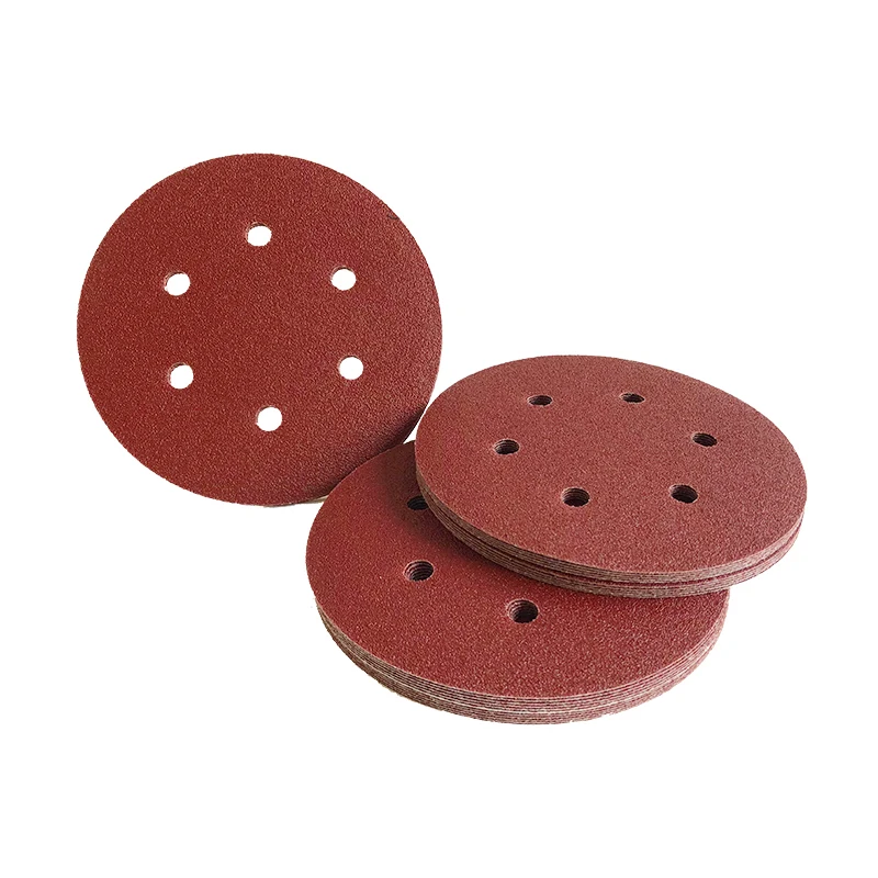 High quality Zirconia Aluminum Oxide 125mm 5 Inch 8 Hole Hook And Loop Abrasive Sanding Disc Round Sand Paper