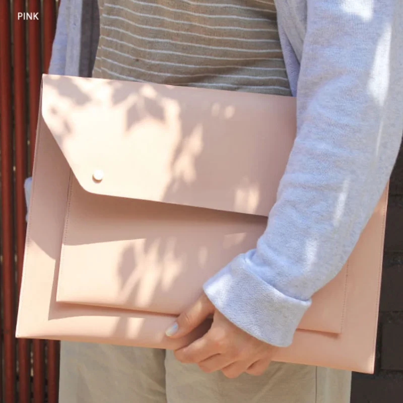 2023 Personalized PU Leather Laptop Bag Protective Laptop Pouch Storage Bags 13 Inches Flat Laptop Pouch Case