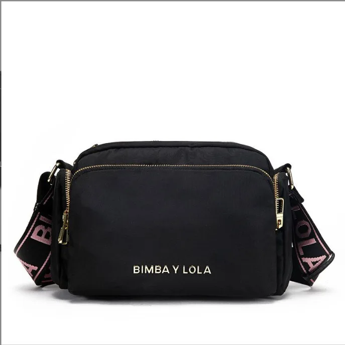 Wholesale factory OEM trendy high quality waterproof black  cross body bag outdoor simple shoulder bag