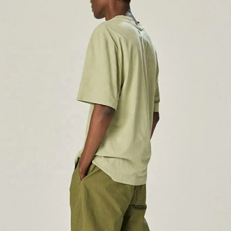 Mens Oversized Tshirt T Shirt Wholesale Custom Logo Eco Friendly Hemp 55% Hemp Round Neck Plain 45% Organic Cotton Jersey Blank