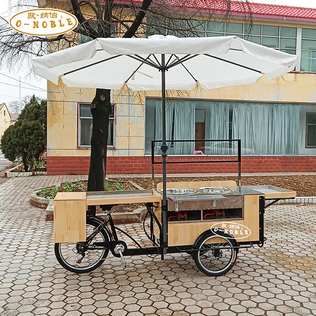 Electric Pedal food bike tricycle street food bike three wheel vending bike