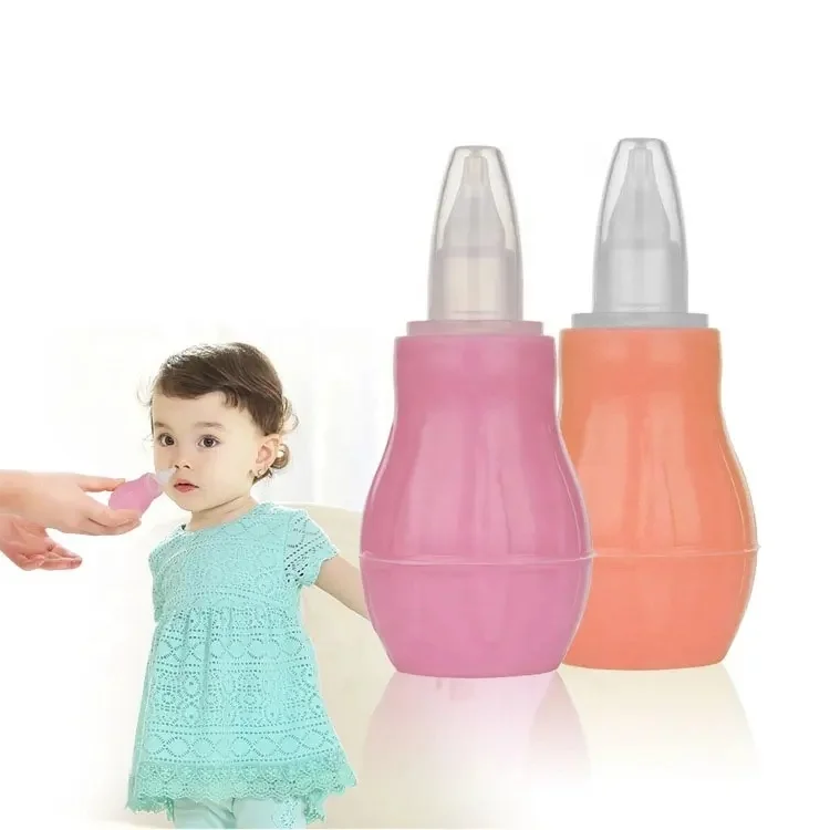 Hot selling Safety Waterproof Easy to Clean Baby Health Care Manual Soft Silicone Baby Nose Cleaner Nasal Aspirator