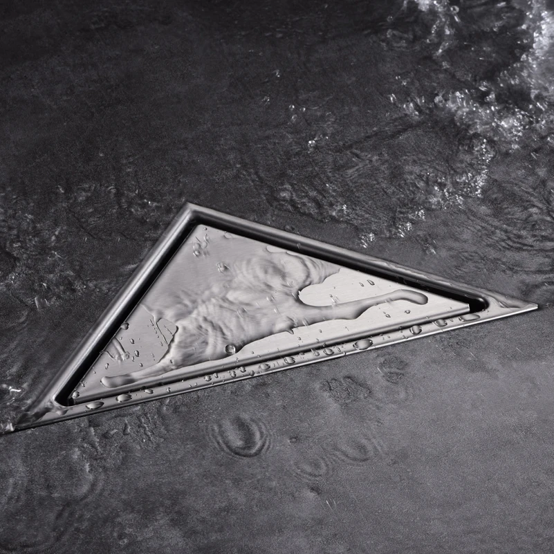 SUS304 stainless steel Anti odor Anti pest Anti back water triangle bathroom toilet shower floor drains drain cover drainage