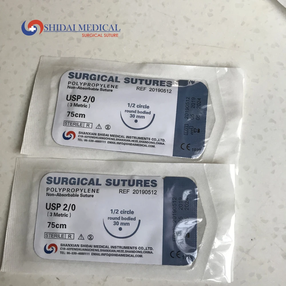 non-absorbable surgical braided multifilament black silk suture with cutting edge needle