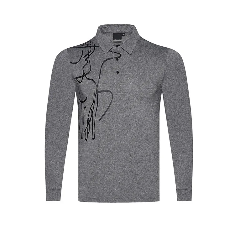 
New design long sleeve plus size clothes custom silk screen printing men staff Golf Polo Shirts 