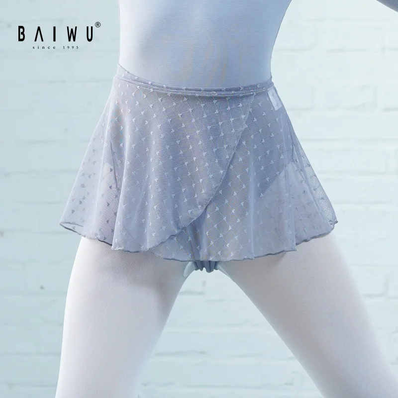 119243003 Baiwu New Arrival Kids Dance Skirt Mesh Wrap Ballet Skirt