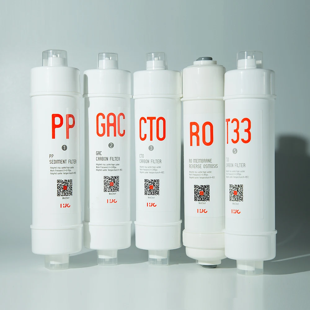 Undersink Water Filter Cartridge Replacement Water Purifiers T33 CTO Activated Carbon Block Water Filter Cartridge