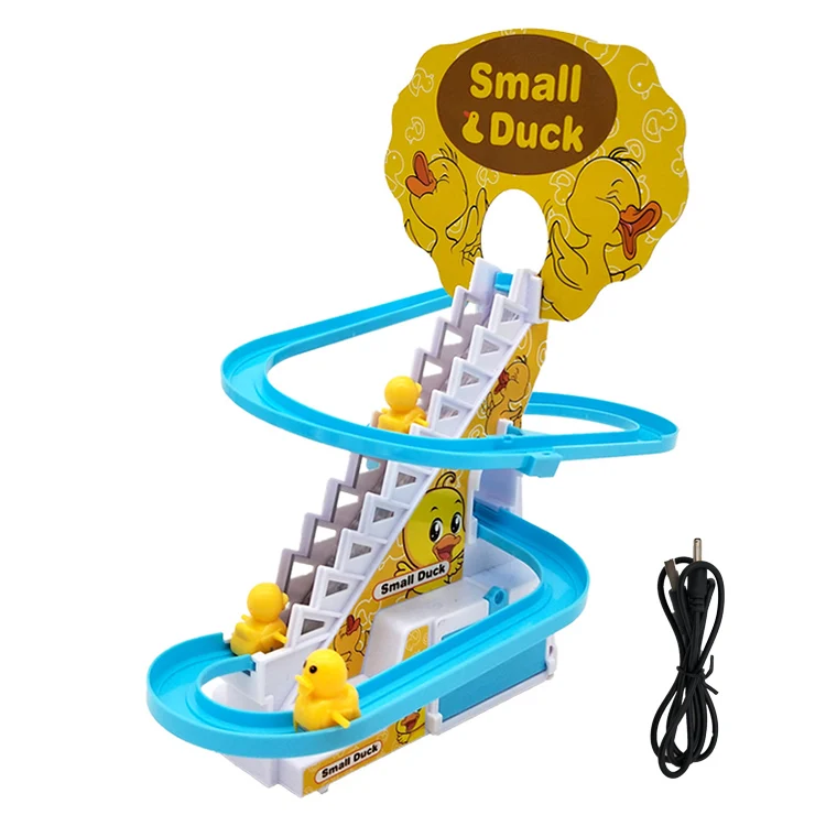 Track Slot Set Toy Battery USB Operated Kids Lights And Music Duck Stairs Climbing Other Toys