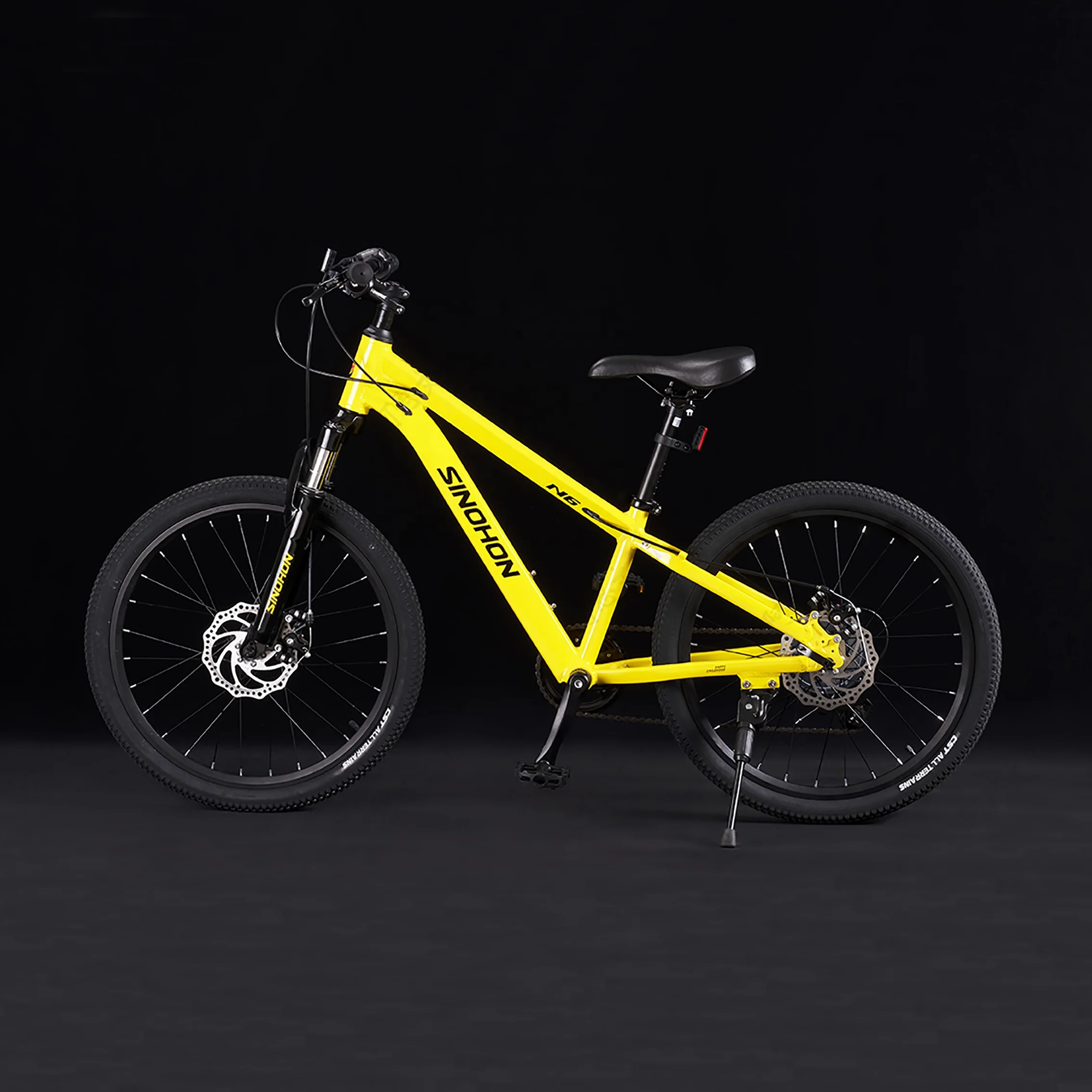 SINOHON custom outdoor sport black yellow blue 6 speed 22 inch aluminum alloy adjustable brake bicycle