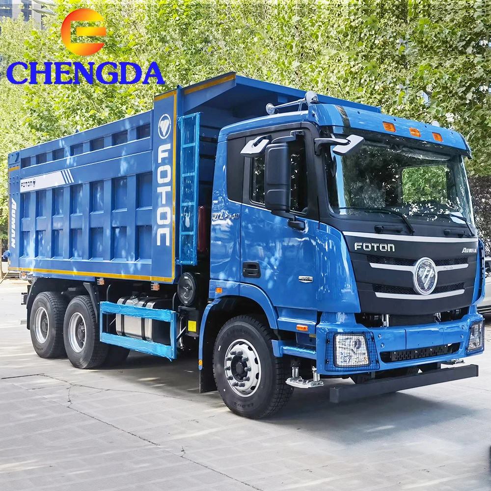 China Foton Heavy Duty GTL 6x4 Diesel Engine New Dumper Truck Camion Front Lifting Tipper Dump Truck
