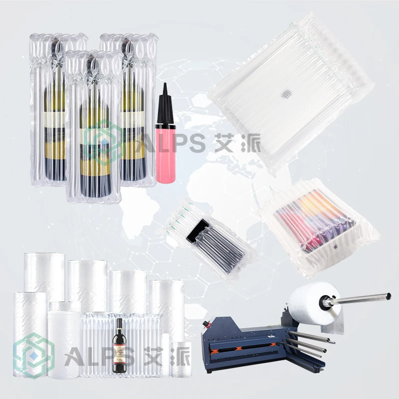 
Alps Manufacturer Inflatable Fill Air Cushion Film Column Bag Inflatable Cushion Air Protective Column Packaging Film Bag 