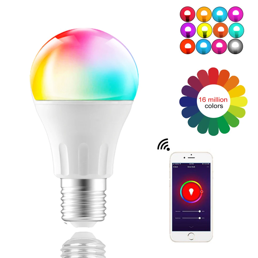 Ctorch Remote Control Cool Change Color Light Lamp 7w 9w 12w Wifi rgb Led Smart Bulb