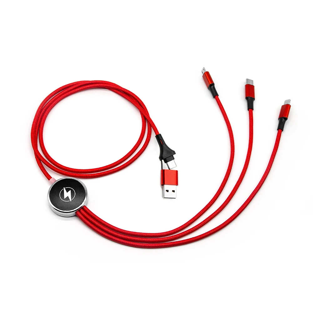 3A Пользовательский логотип новый дизайн Multi Micro Type-C мобильный телефон USB зарядка 5 в 1 кабель