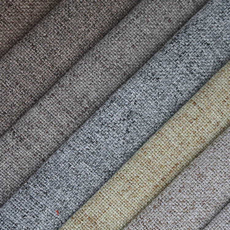 Y13 Factory Wholesale Fashionable Plain Color 100% Polyester Sofa Poly Linen Fabric