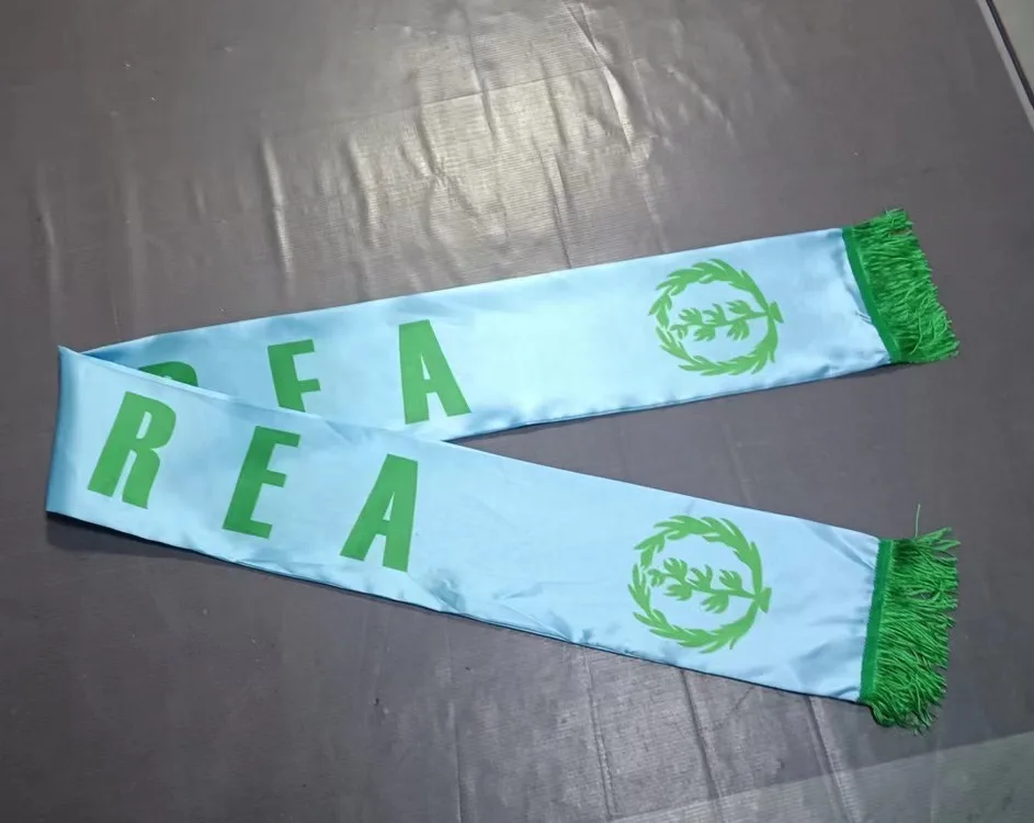 Factory Directly Sale Eritrea Scarf Flag 180x13cm Double sided printing Eritrea Scarf Flag Hanging Neck Satin Polyester
