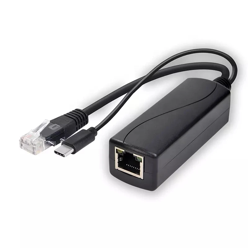 12V 2.5A Gigabit Type-C USB PoE Splitter Power over Ethernet RJ45 adapter 48V to 12V 2.5A Splitter