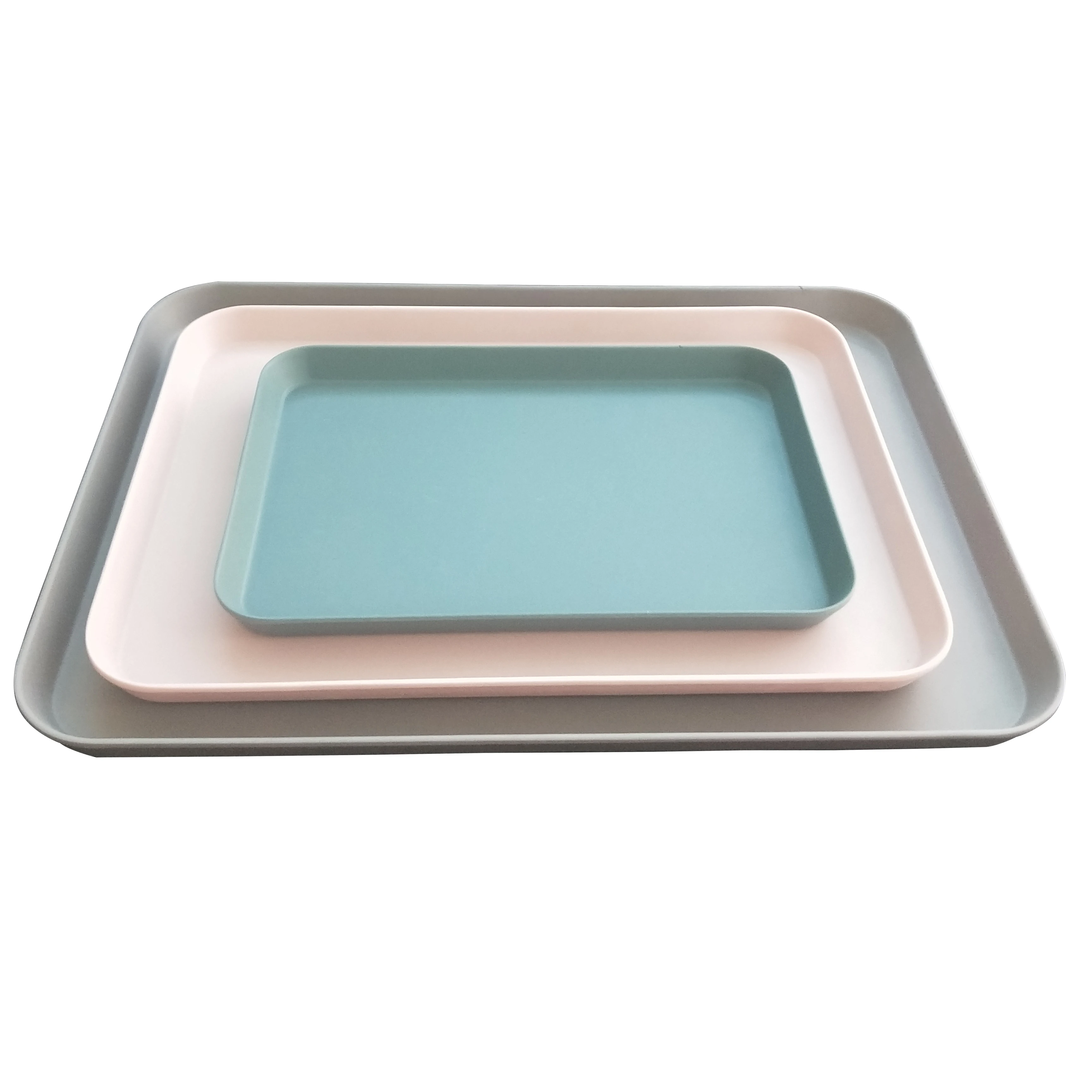 
Food grade customized Rectangle shape melamine coffee/tea serving tray sets 