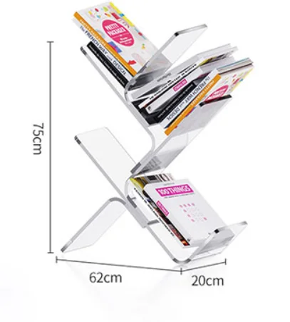 Современная акриловая книжная полка в форме дерева простая легкая Роскошная многослойная Бытовая