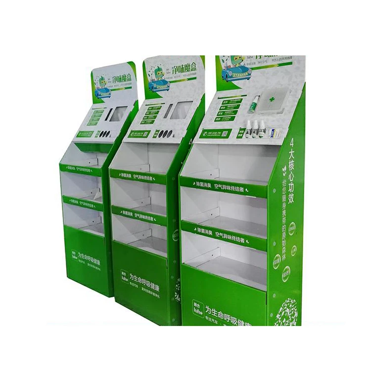 Custom offset printing sturdy corrugated product display stand