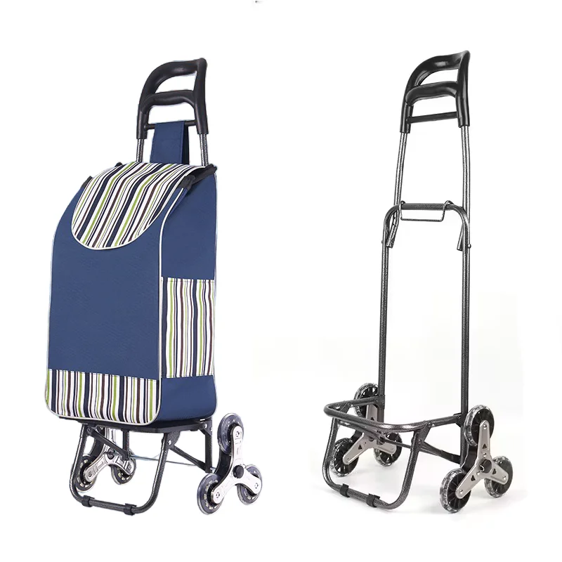 Оптовая продажа от производителя портативная тележка для подъема по лестнице прочная пластиковая складная со съемной сумкой и колесом