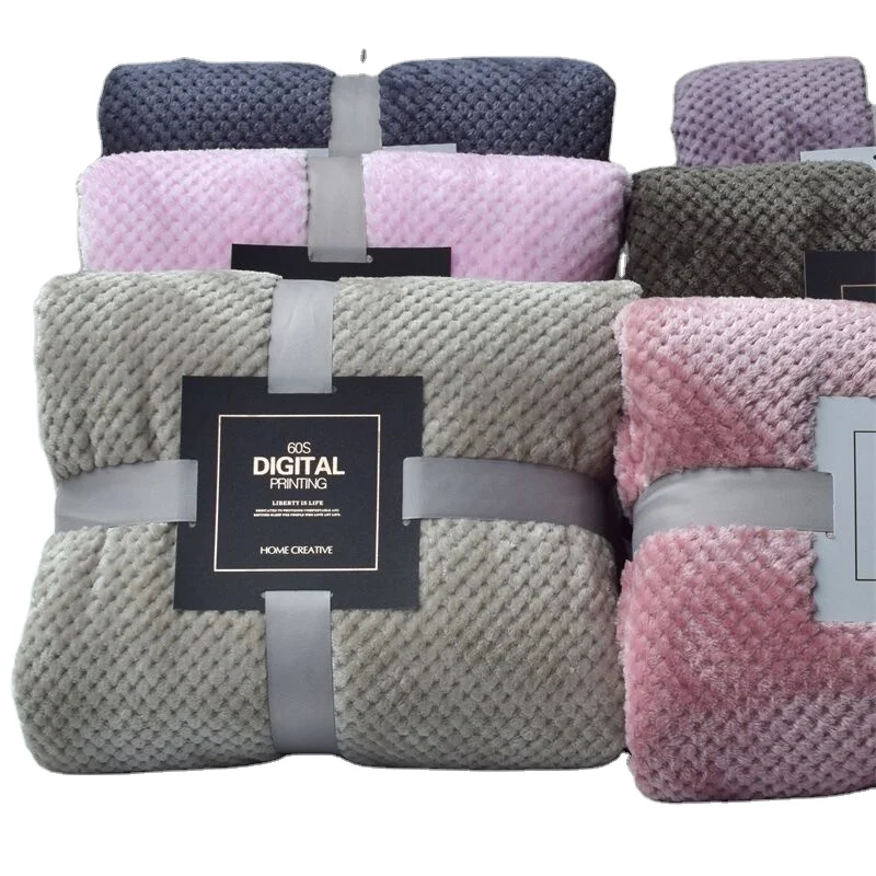 Супер мягкое окрашенное Коралловое флисовое современное цветное дизайнерское одеяло для кровати 100% микрофибра одеяло для дивана полотенце одеяло