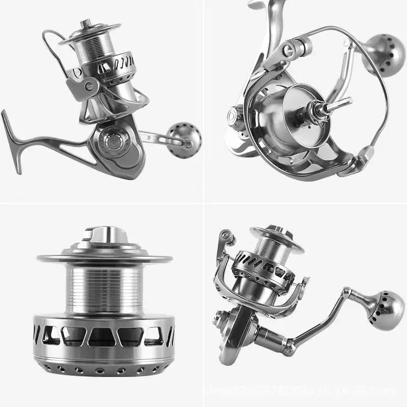 Ship fishing and sea fishing with finely carved tooth plates Saltwater 11+1bb Full Metal Cnc Handle Spinning Fishing Reels