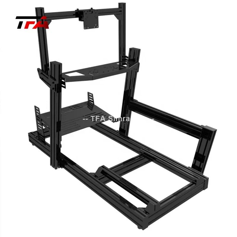 Cheap price diy simracing rig black 4080 40120 40160 extrusion aluminum profile customized black racing simulator set sim racing