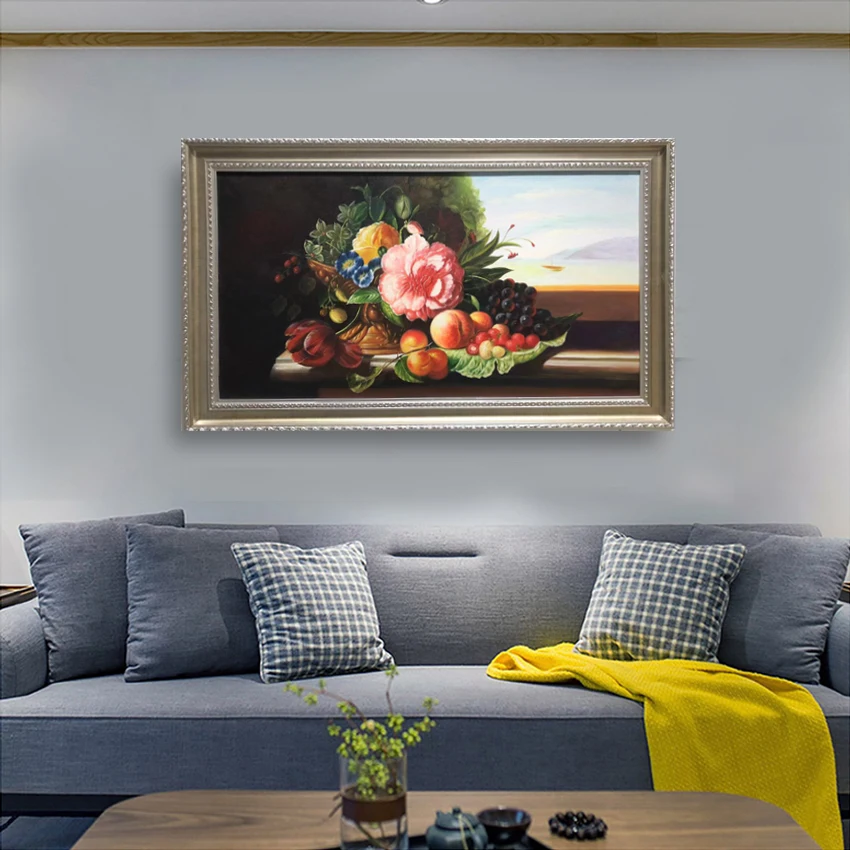 Handmade oil paintings custom high quality European classical realistic oil painting flowers